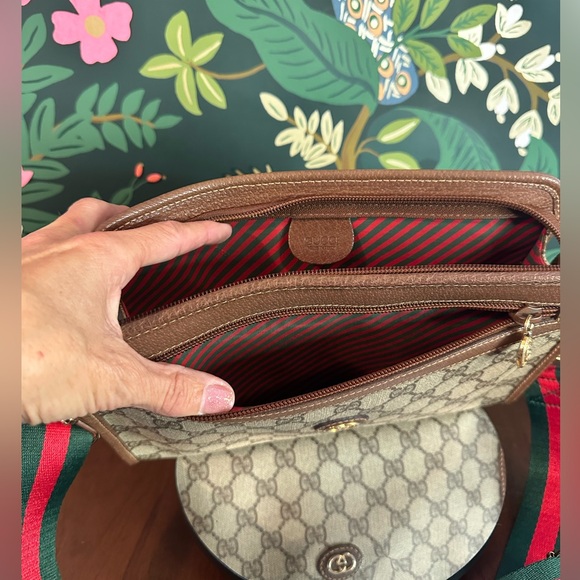 GUCCI Bundle ♥️💚 Ophidia Clutch GG Coated Canvas w Rare Interior & Wallet - Picture 9 of 15